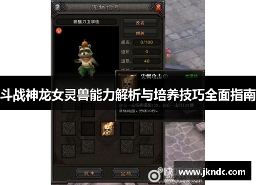 斗战神龙女灵兽能力解析与培养技巧全面指南